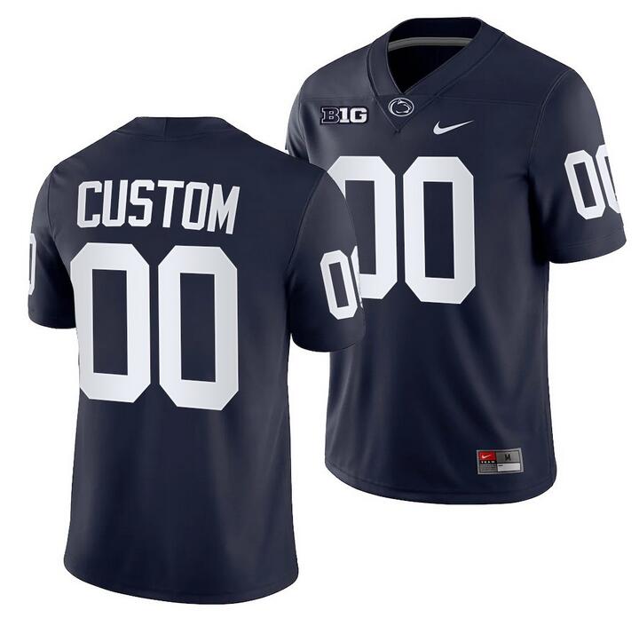 NCAA Men Penn State Nittany Lions Custom black Football Jersey->customized ncaa jersey->Custom Jersey